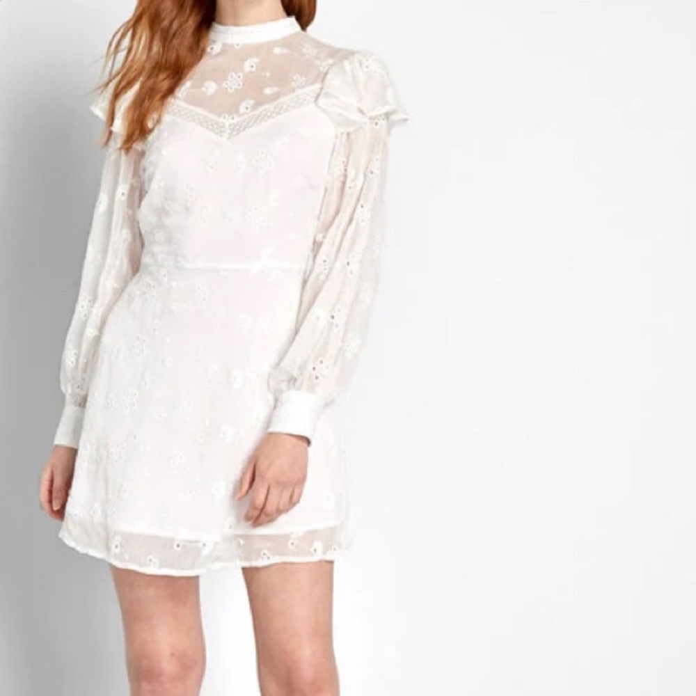 NWT White eyelet dress Modcloth